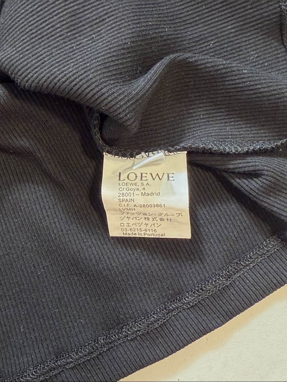 Loewe Monogram Embroidered Fitted Ribbed Cropped Tee - Picture 7 of 9